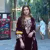 Maroon Velvet Embroidery Work Salwar Suit