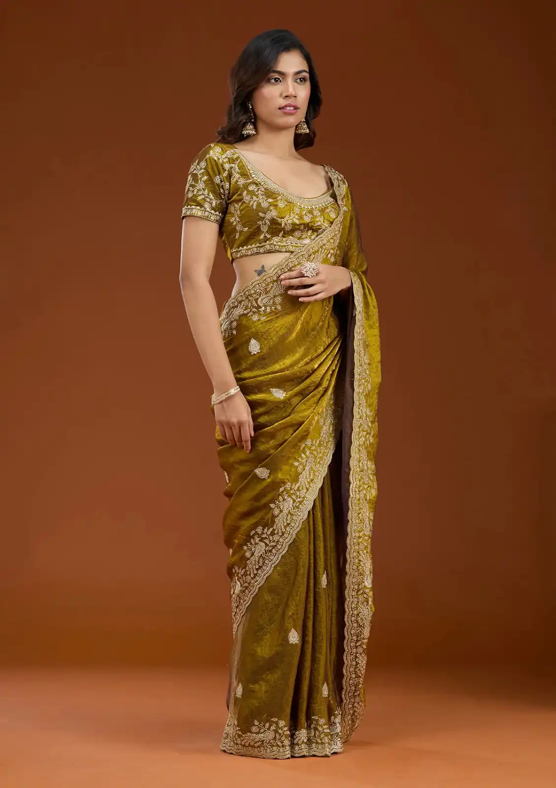 E BT 438 Mustard in Fandy Satin Silk mbroidery Work & Zari Work Saree. Special Price ₹1949. Delivery 4-6 Working Days. Shop now. | Bollywood Sarees, Creative Sarees, Designer Sarees, Embroidered Sarees, Ethnic Saree, Modern Digital sarees, Party Wear Sarees, Sarees