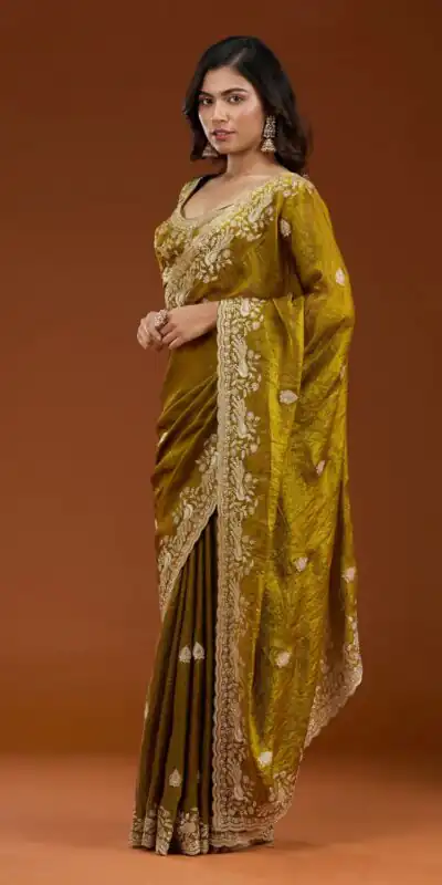 E BT 438 Mustard in Fandy Satin Silk mbroidery Work & Zari Work Saree. Special Price ₹1949. Delivery 4-6 Working Days. Shop now. | Bollywood Sarees, Creative Sarees, Designer Sarees, Embroidered Sarees, Ethnic Saree, Modern Digital sarees, Party Wear Sarees, Sarees