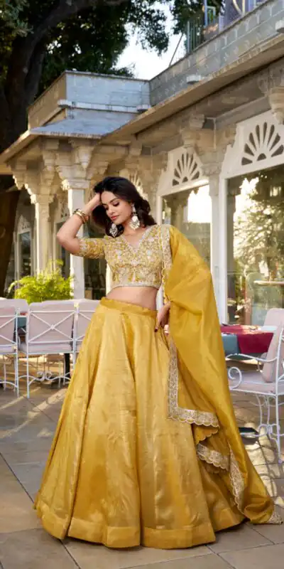 LNB 1424 Mustard Color Mustard Goldie Plain Lehenga Choli Wedding, Party, Festive, Events Etc. Delivery 4-6 Working Days Rs 3199 | Bollywood Lehenga, Creative Lehenga, Designer Lehenga, Embroidered Lehenga, Lehenga, Party Wear Lehenga