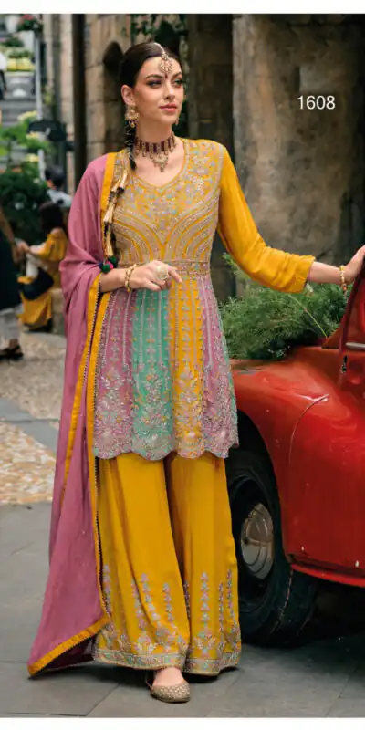FC 1608 Mustered in Color Chinon Embroidery Work & Lace Work Salwar Suit . Best Price ₹3099. Delivery 4-6 Working Days. Shop now. | Jump Suits, Tops & Bottoms, Track Suits, Trendy Wear, Casual Suits, Creative suits, Designer Suits, Palazzo Suits, Party Wear Suits, Patiala Suits, Salwar suit, Straight Suits