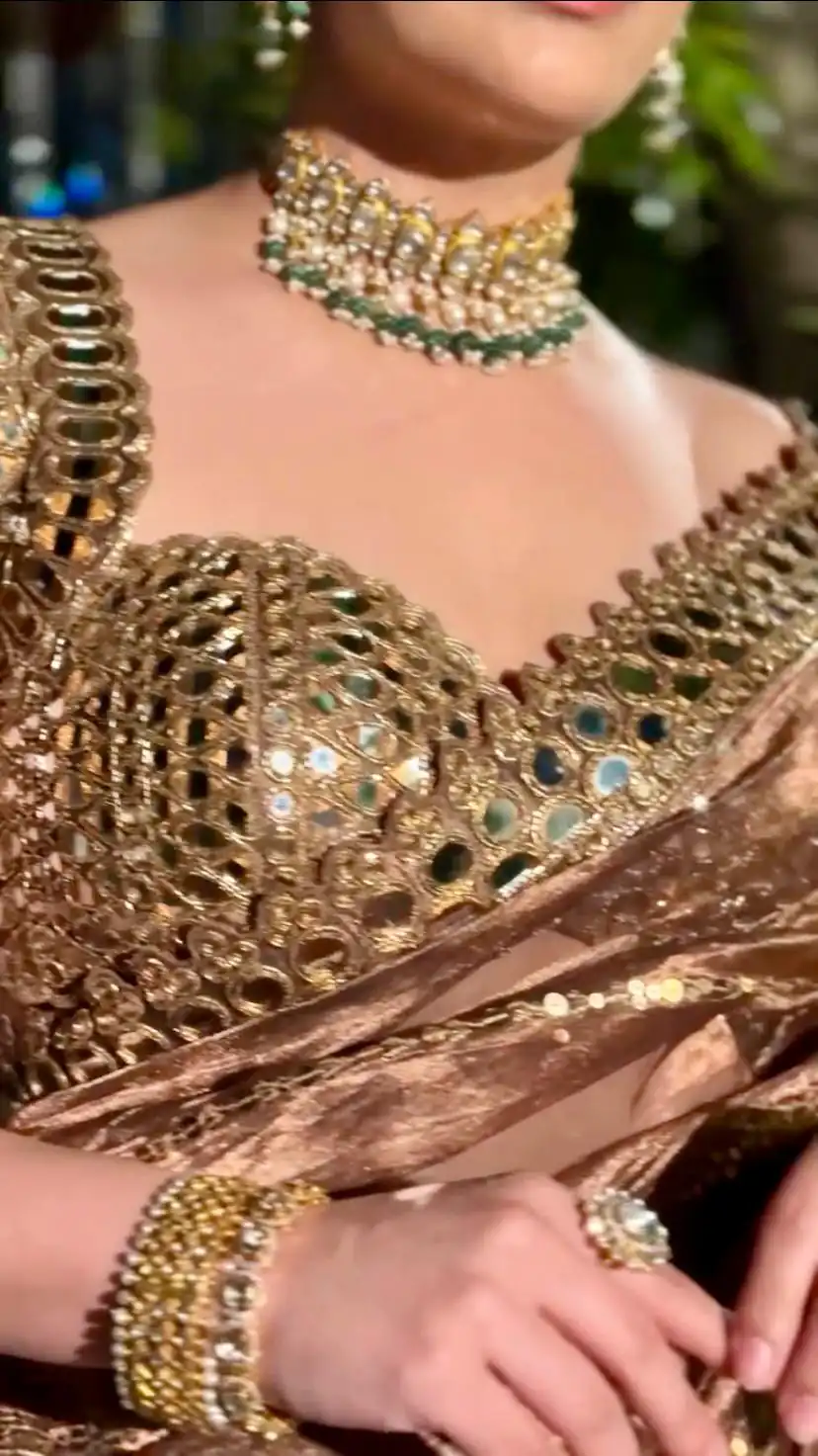 BT 413 Mustered Organza Silk Saree with Mirror Work & Embroidery Work. Introductory Price ₹1999. Delivery 4-6 Working Days. Shop now. | Bollywood Sarees, Creative Sarees, Designer Sarees, Embroidered Sarees, Ethnic Saree, Modern Digital sarees, Party Wear Sarees, Sarees