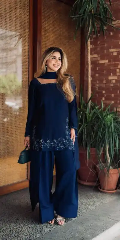 ZF 420 Navy Blue in Natural Crep Silk Embroidery Work Salwar Suit . Exclusive Offer ₹1899. Delivery 4-6 Working Days. Shop now. | Jump Suits, Straight Suits, Tops & Bottoms, Track Suits, Trendy Wear, Casual Suits, Creative suits, Designer Suits, Palazzo Suits, Party Wear Suits, Patiala Suits, Salwar suit
