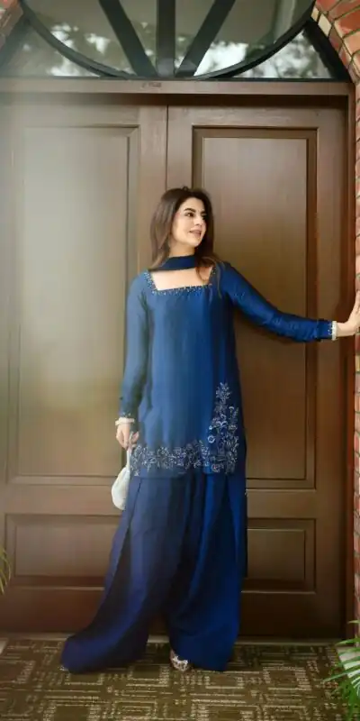 ZF 420 Navy Blue in Natural Crep Silk Embroidery Work Salwar Suit . Exclusive Offer ₹1899. Delivery 4-6 Working Days. Shop now. | Jump Suits, Straight Suits, Tops & Bottoms, Track Suits, Trendy Wear, Casual Suits, Creative suits, Designer Suits, Palazzo Suits, Party Wear Suits, Patiala Suits, Salwar suit