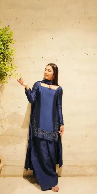 ZF 420 Navy Blue in Natural Crep Silk Embroidery Work Salwar Suit . Exclusive Offer ₹1899. Delivery 4-6 Working Days. Shop now. | Jump Suits, Straight Suits, Tops & Bottoms, Track Suits, Trendy Wear, Casual Suits, Creative suits, Designer Suits, Palazzo Suits, Party Wear Suits, Patiala Suits, Salwar suit