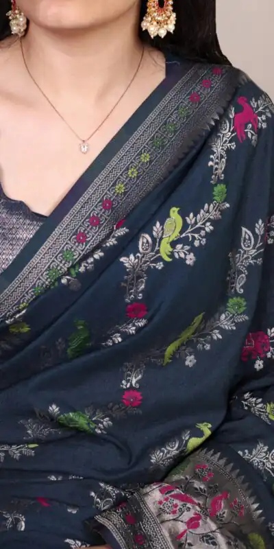 YNF 7907 Navy Blue Nylon Weaving Work Saree Perfect for Wedding, Party, Baby Shower, Holi, Ethnic Day – . Available at ₹2149 only. Delivery 4-6 Working Da | Bollywood Sarees, Creative Sarees, Designer Sarees, Embroidered Sarees, Ethnic Saree, Modern Digital sarees, Party Wear Sarees, Sarees