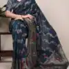 YNF 7907 Navy Blue Nylon Weaving Work Saree Perfect for Wedding, Party, Baby Shower, Holi, Ethnic Day – . Available at ₹2149 only. Delivery 4-6 Working Da | Bollywood Sarees, Creative Sarees, Designer Sarees, Embroidered Sarees, Ethnic Saree, Modern Digital sarees, Party Wear Sarees, Sarees