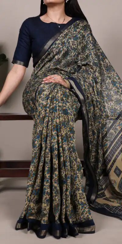 YNF 7200 Navy Blue Color Polyester Viscose Chanderi Saree with Zari Work. Get it for ₹1599. Delivery 4-6 Working Days. Shop now. | Bollywood Sarees, Creative Sarees, Designer Sarees, Embroidered Sarees, Ethnic Saree, Modern Digital sarees, Party Wear Sarees, Sarees