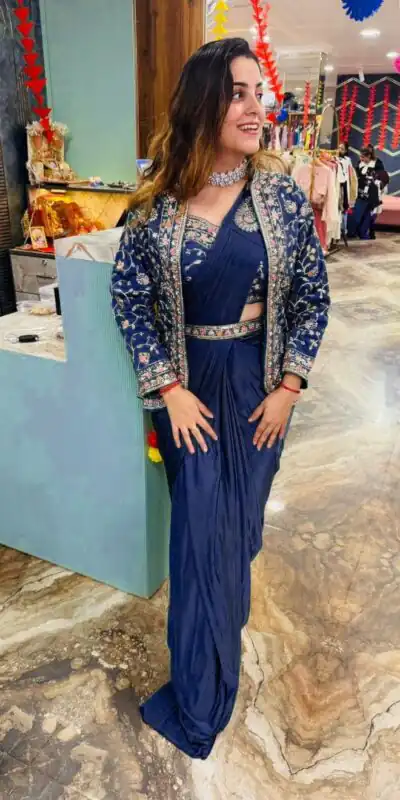 ST 1078 Navy Blue in Color Rangoli Silk Embroidery Work Saree .Wedding, Party, Festive, Events,Best Price ₹2399. Delivery 4-6 Working Days. Shop now. | Bollywood Sarees, Creative Sarees, Designer Sarees, Embroidered Sarees, Ethnic Saree, Modern Digital sarees, Party Wear Sarees, Sarees