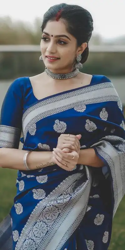 KPR 095 Navy Blue Soft Lichi Silk Saree with Lace Border & Lace Work. Affordable Price ₹1399. Delivery 4-6 Working Days. Shop now. | Bollywood Sarees, Creative Sarees, Designer Sarees, Embroidered Sarees, Ethnic Saree, Modern Digital sarees, Party Wear Sarees, Sarees