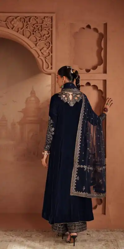 LG 2041 Navy Blue Velvet Salwar Suit Perfect for Wedding, Party, Baby Shower, Makar Sankranti, Pongal – . Best Price ₹2399. Delivery 4-6 Working D | Jump Suits, Straight Suits, Tops & Bottoms, Track Suits, Trendy Wear, Casual Suits, Creative suits, Designer Suits, Palazzo Suits, Party Wear Suits, Patiala Suits, Salwar suit