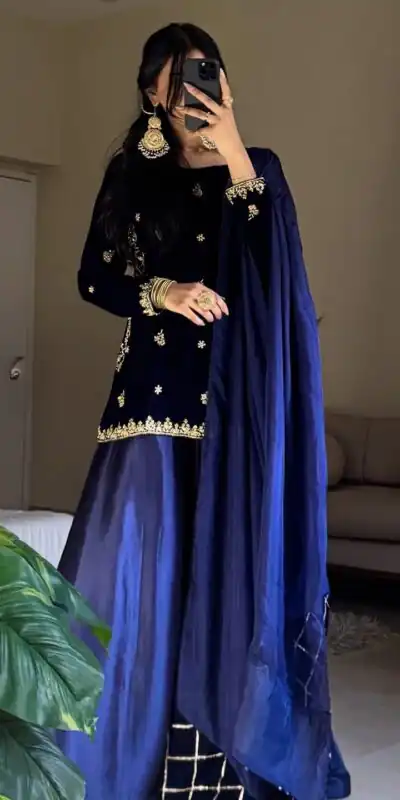 LG 2031 Navy Blue Velvet Sequence Embroidery Work Salwar Suit . Available at ₹1949 only. Delivery 4-6 Working Days. Shop now. | Designer Suits, Jump Suits, Tops & Bottoms, Track Suits, Trendy Wear, Casual Suits, Creative suits, Palazzo Suits, Party Wear Suits, Patiala Suits, Salwar suit, Straight Suits