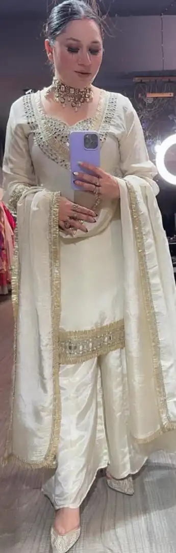 LG 2015 Off White Cosmos Salwar Suit Perfect for Wedding, Party, Karwa Chauth, Eid, Holi – . Exclusive Offer ₹2099. Delivery 4-6 Working Days. Shop now. | Jump Suits, Straight Suits, Casual Suits, Creative suits, Designer Suits, Palazzo Suits, Party Wear Suits, Patiala Suits, Salwar suit