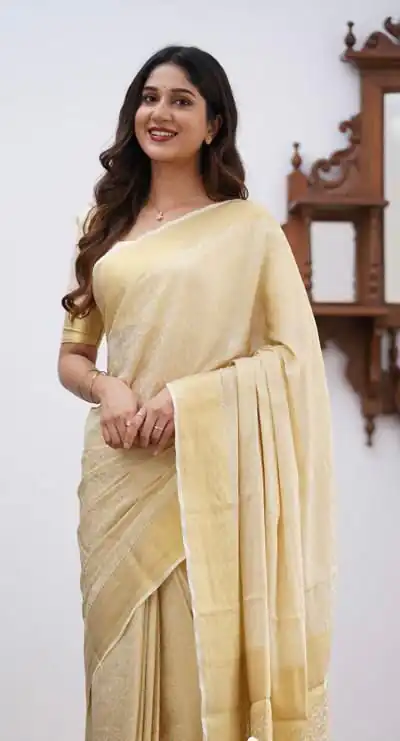 KPR 168 Off White in Soft Lichi Silk Lace Border & Lace Work Saree . Available at ₹1299 only. Delivery 4-6 Working Days. Shop now. | Bollywood Sarees, Creative Sarees, Designer Sarees, Embroidered Sarees, Ethnic Saree, Modern Digital sarees, Party Wear Sarees, Sarees