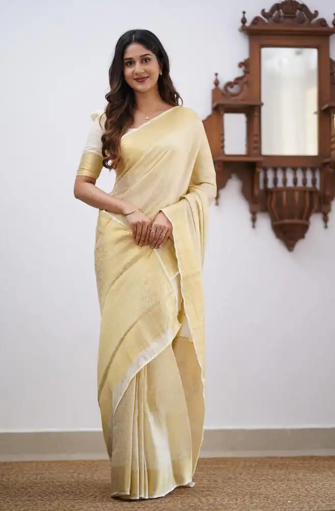 KPR 168 Off White in Soft Lichi Silk Lace Border & Lace Work Saree . Available at ₹1299 only. Delivery 4-6 Working Days. Shop now. | Bollywood Sarees, Creative Sarees, Designer Sarees, Embroidered Sarees, Ethnic Saree, Modern Digital sarees, Party Wear Sarees, Sarees