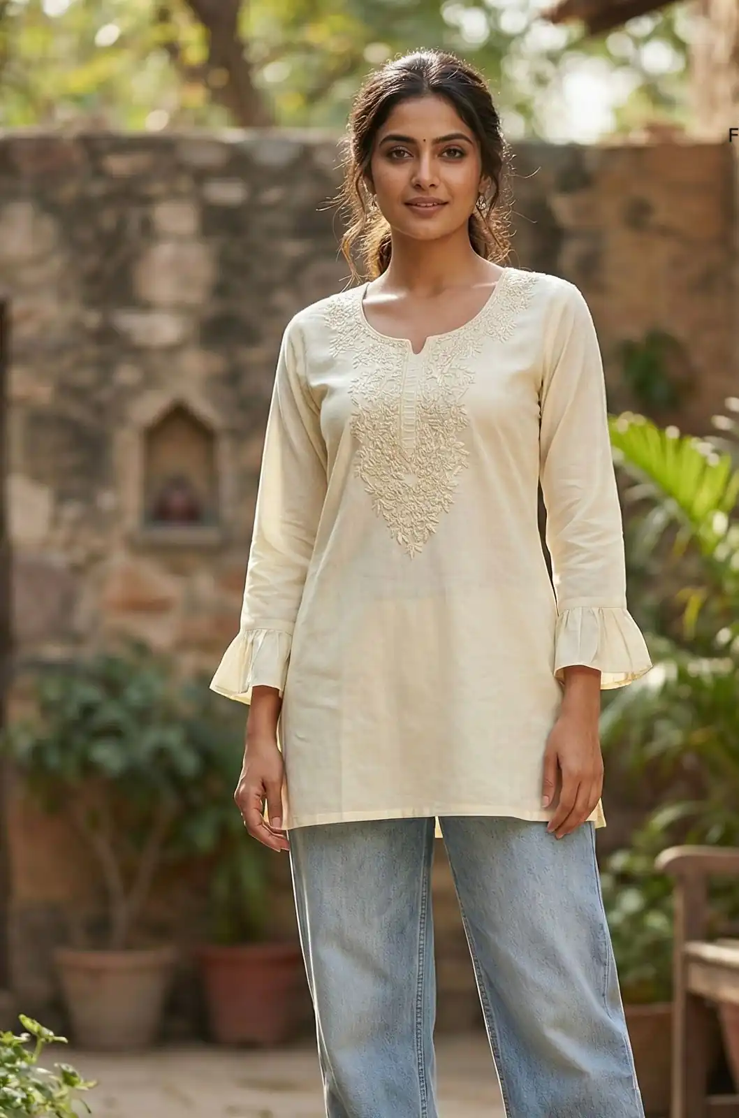 INLI Charmi vol 2 Off White in Rayon Chikan Work Designer Work Kurti . Affordable Price ₹1349. Delivery 4-6 Working Days. Shop now. | Bollywood Kurti, Creative Kurtis, Designer Kurti, Kurti, Party Wear Kurti, Selfie Kurti