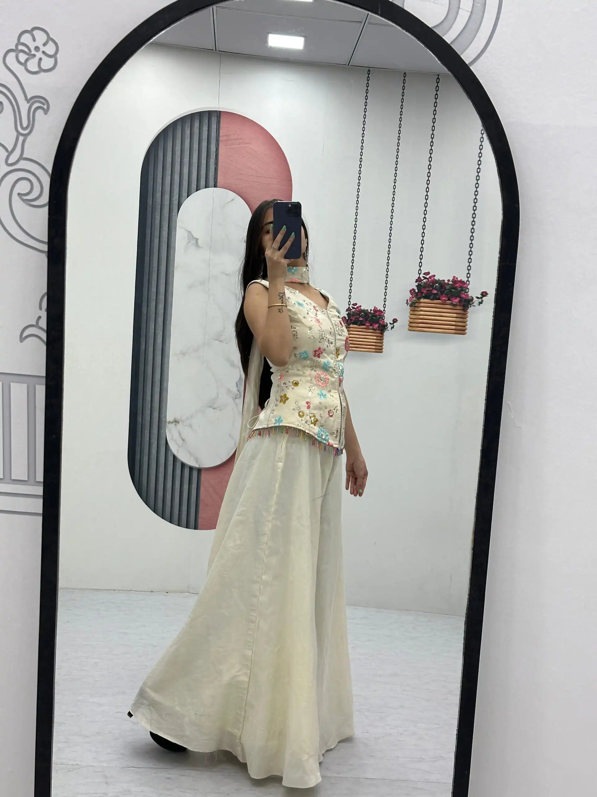 PC 451 Off White Tissue Simmer Salwar Suit with Embroidery Work. Available at ₹2549 only. Delivery 4-6 Working Days. Shop now. | Jump Suits, Tops & Bottoms, Track Suits, Trendy Wear, Casual Suits, Creative suits, Designer Suits, Palazzo Suits, Party Wear Suits, Patiala Suits, Salwar suit, Straight Suits