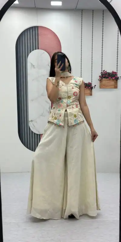 PC 451 Off White Tissue Simmer Salwar Suit with Embroidery Work. Available at ₹2549 only. Delivery 4-6 Working Days. Shop now. | Jump Suits, Tops & Bottoms, Track Suits, Trendy Wear, Casual Suits, Creative suits, Designer Suits, Palazzo Suits, Party Wear Suits, Patiala Suits, Salwar suit, Straight Suits