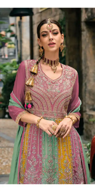 FC 1608 Onion in Color Chinon Embroidery Work & Lace Work Salwar Suit . Best Price ₹3099. Delivery 4-6 Working Days. Shop now. | Jump Suits, Tops & Bottoms, Track Suits, Trendy Wear, Casual Suits, Creative suits, Designer Suits, Palazzo Suits, Party Wear Suits, Patiala Suits, Salwar suit, Straight Suits