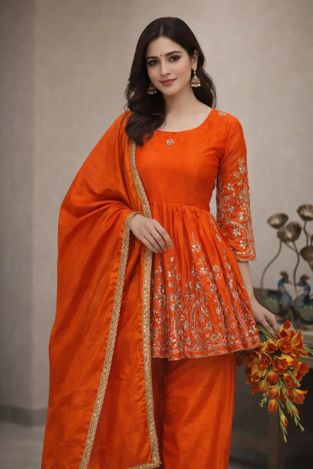 VLM 300 Orange Chinon Silk with Lace Work & Embroidery Work Salwar Suit . Affordable Price ₹1899. Delivery 4-6 Working Days. Shop now. | Jump Suits, Straight Suits, Casual Suits, Creative suits, Designer Suits, Palazzo Suits, Party Wear Suits, Patiala Suits, Salwar suit