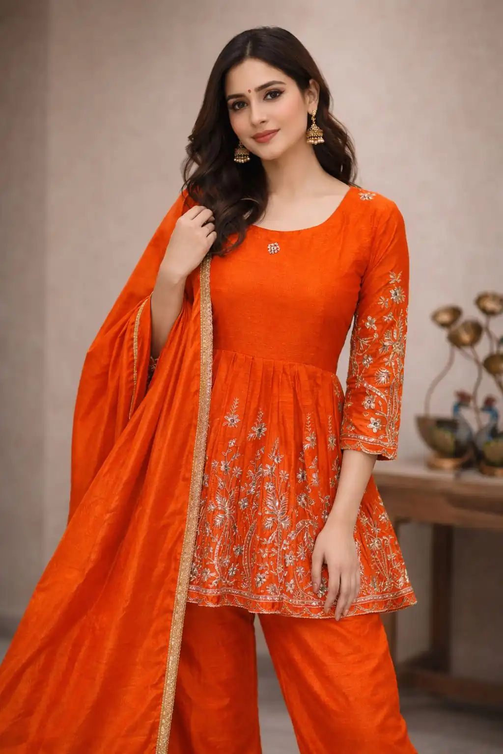 VLM 300 Orange Chinon Silk with Lace Work & Embroidery Work Salwar Suit . Affordable Price ₹1899. Delivery 4-6 Working Days. Shop now. | Jump Suits, Straight Suits, Casual Suits, Creative suits, Designer Suits, Palazzo Suits, Party Wear Suits, Patiala Suits, Salwar suit