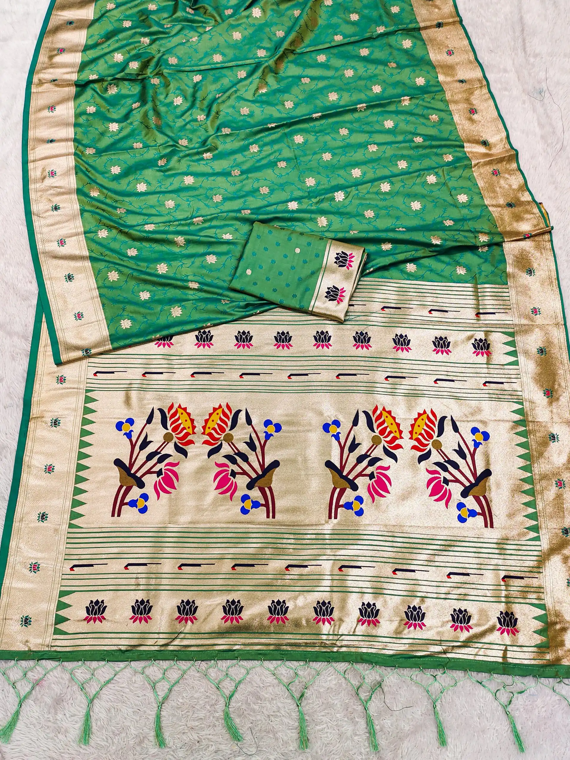 MB 2 Parrot Green Paithani Silk Saree with Lace Work & Zari Work. Introductory Price ₹2049. Delivery 4-6 Working Days. Shop now. | Bollywood Sarees, Creative Sarees, Designer Sarees, Embroidered Sarees, Ethnic Saree, Modern Digital sarees, Party Wear Sarees, Sarees