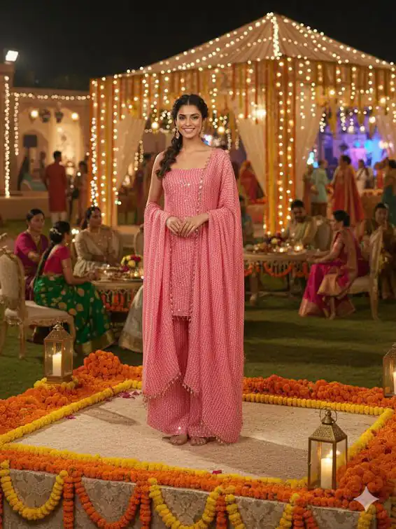 BD 1803 Peach Faux Georgette Salwar Suit with Sequins Work & Mirror Work. Exclusive Offer ₹1999. Delivery 4-6 Working Days. Shop now. | Designer Suits, Jump Suits, Tops & Bottoms, Track Suits, Trendy Wear, Casual Suits, Creative suits, Palazzo Suits, Party Wear Suits, Patiala Suits, Salwar suit, Straight Suits