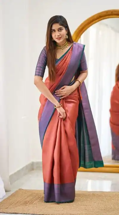 KPR 177 Peach in Soft Lichi Silk Jacquard Work Designer Work Saree . Now at just ₹1449. Delivery 4-6 Working Days. Shop now. | Bollywood Sarees, Creative Sarees, Designer Sarees, Embroidered Sarees, Ethnic Saree, Modern Digital sarees, Party Wear Sarees, Sarees
