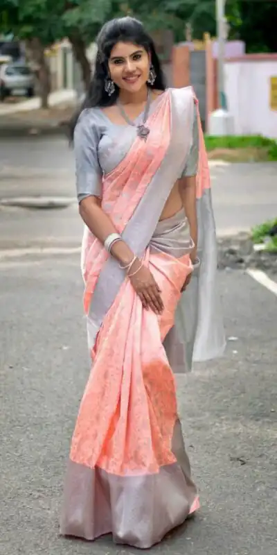 KP 1034 Peach Soft Lichi Silk Saree with Lace Border & Lace Work. Affordable Price ₹1449. Delivery 4-6 Working Days. Shop now. | Bollywood Sarees, Creative Sarees, Designer Sarees, Embroidered Sarees, Ethnic Saree, Modern Digital sarees, Party Wear Sarees, Sarees