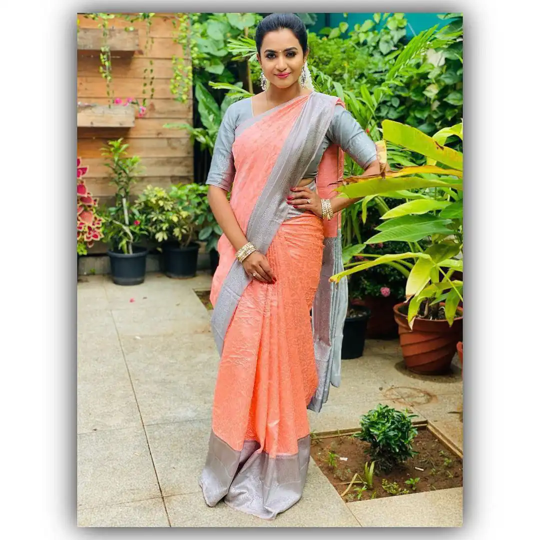 KP 1034 Peach Soft Lichi Silk Saree with Lace Border & Lace Work. Affordable Price ₹1449. Delivery 4-6 Working Days. Shop now. | Bollywood Sarees, Creative Sarees, Designer Sarees, Embroidered Sarees, Ethnic Saree, Modern Digital sarees, Party Wear Sarees, Sarees