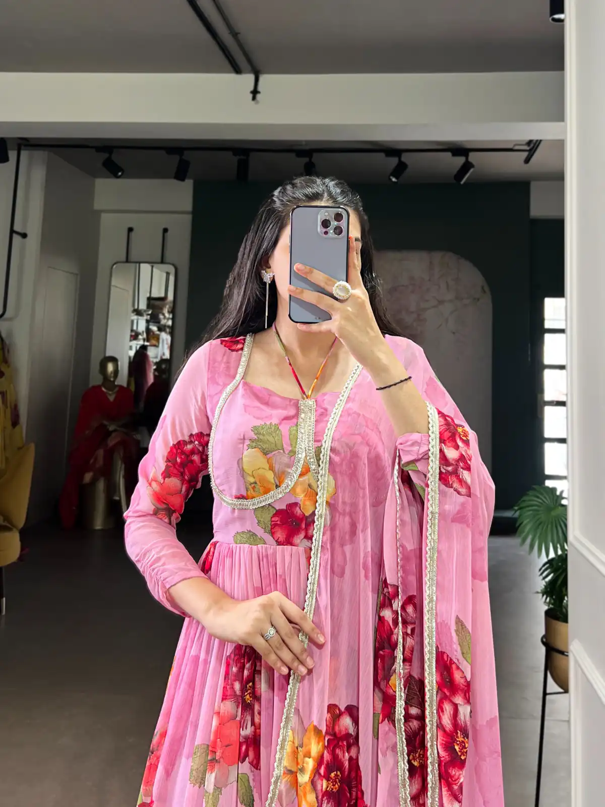 YNF 5103 Pink Lace Work Gown in Chiffon. Get it for ₹1899. Wedding, Party, Festive, Events Delivery 4-6 Working Days. Shop now. | Bollywood Gowns, Creative Gowns, Designer Gowns, Embroidered Gowns, Gowns, Party Wear Gowns