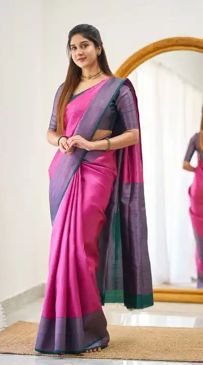KPR 177 Pink in Soft Lichi Silk Jacquard Work Designer Work Saree . Now at just ₹1449. Delivery 4-6 Working Days. Shop now. | Bollywood Sarees, Creative Sarees, Designer Sarees, Embroidered Sarees, Ethnic Saree, Modern Digital sarees, Party Wear Sarees, Sarees