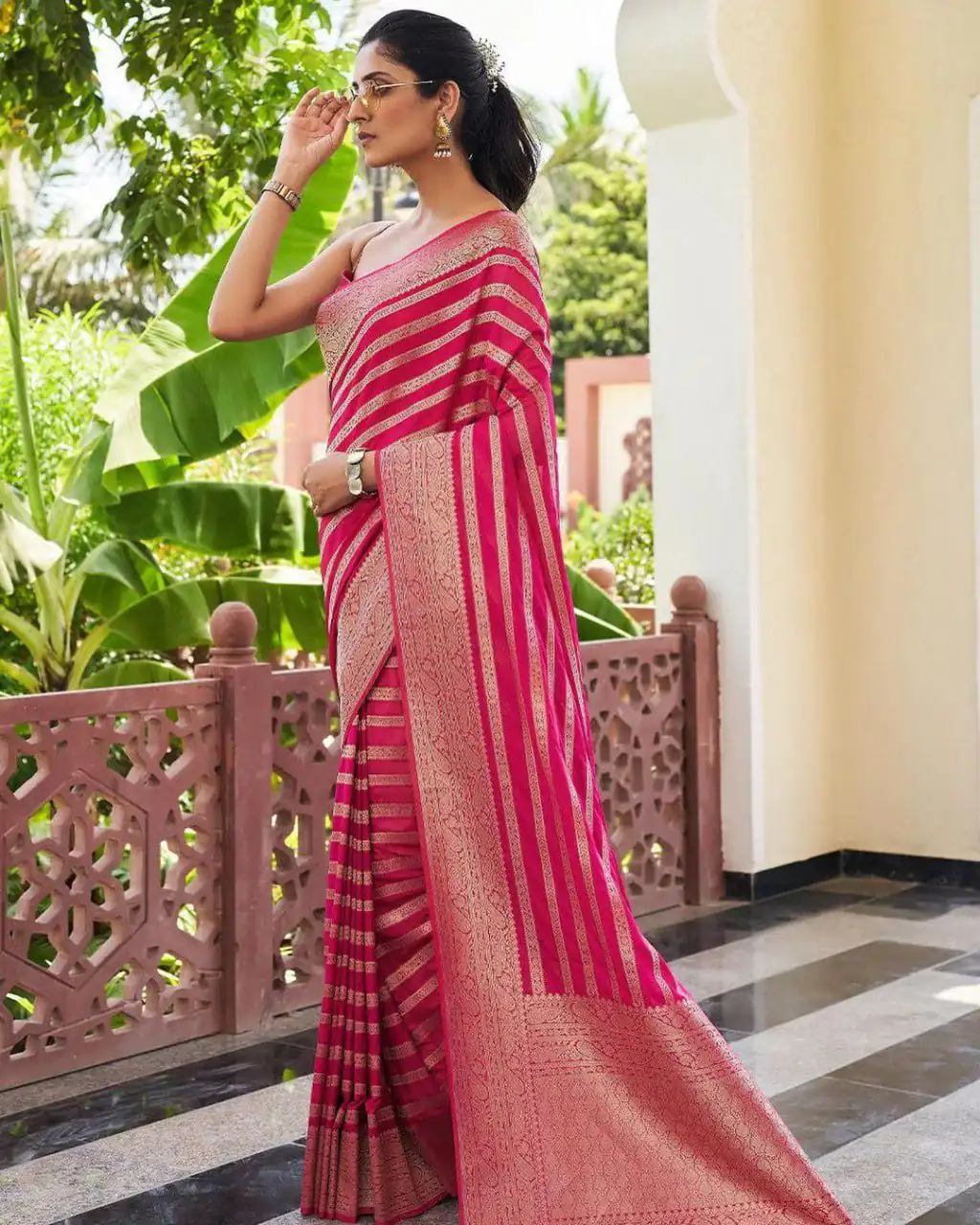 KPR 232 Pink Soft Lichi Silk Saree Perfect for Wedding, Party, Anniversary, Sangeet, Baby Shower – . Now at just ₹1399. Delivery 4-6 Working Days. Shop n | Bollywood Sarees, Creative Sarees, Designer Sarees, Embroidered Sarees, Ethnic Saree, Modern Digital sarees, Party Wear Sarees, Sarees