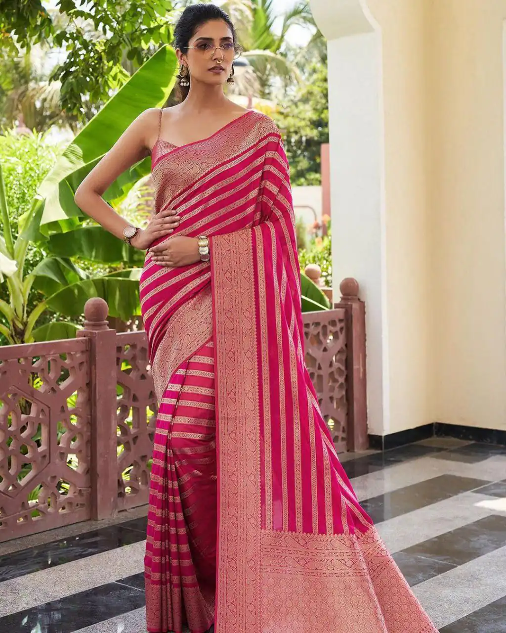 KPR 232 Pink Soft Lichi Silk Saree Perfect for Wedding, Party, Anniversary, Sangeet, Baby Shower – . Now at just ₹1399. Delivery 4-6 Working Days. Shop n | Bollywood Sarees, Creative Sarees, Designer Sarees, Embroidered Sarees, Ethnic Saree, Modern Digital sarees, Party Wear Sarees, Sarees