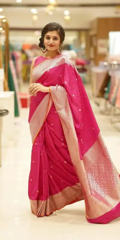 KPR 260 Pink in Color Soft Lichi SilkOn All Over Designer Work Saree . Grab it for ₹1399. Delivery 4-6 Working Days. Shop now. | Bollywood Sarees, Creative Sarees, Designer Sarees, Embroidered Sarees, Ethnic Saree, Modern Digital sarees, Party Wear Sarees, Sarees