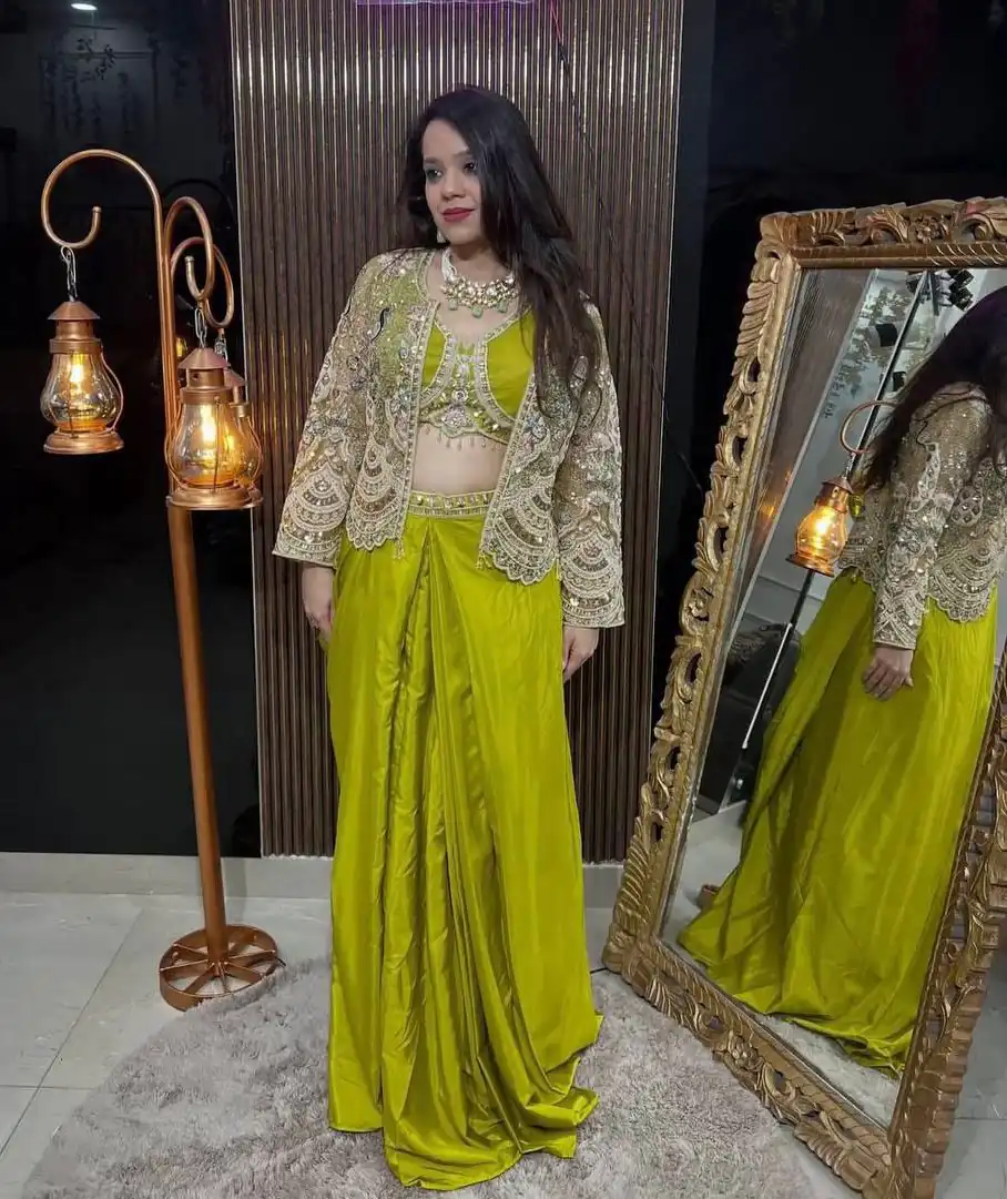 BD 1802 Pista Butterfly Net Dhoti Suit with Sequins Work & Embroidery Work. Get it for ₹2449. Delivery 4-6 Working Days. Shop now. | Designer Suits, Jump Suits, Tops & Bottoms, Track Suits, Trendy Wear, Casual Suits, Creative suits, Palazzo Suits, Party Wear Suits, Patiala Suits, Salwar suit, Straight Suits