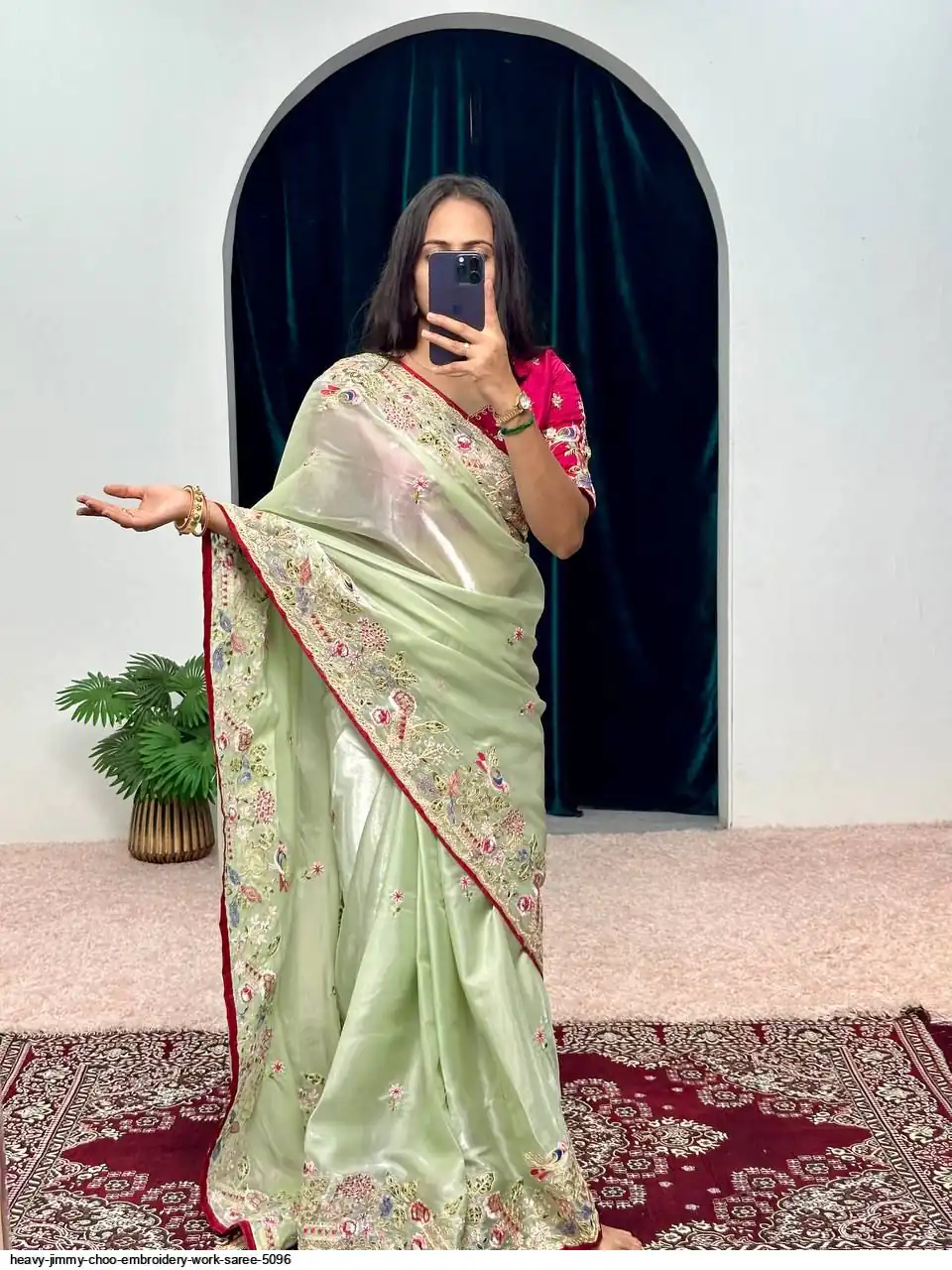 SC 1008 Pista Organza Silk Saree Perfect for Wedding, Party, Eid, Makar Sankranti, Anniversary –. Affordable Price ₹2399. Delivery 4-6 Working Days. | Bollywood Sarees, Creative Sarees, Designer Sarees, Embroidered Sarees, Ethnic Saree, Modern Digital sarees, Party Wear Sarees, Sarees