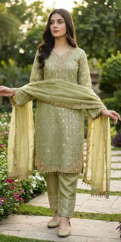 ZSR 3158 Pista in Organza Silk Lace Work & Embroidery Work Salwar Suit . Get it for ₹2399. Delivery 4-6 Working Days. Shop now. | Jump Suits, Straight Suits, Tops & Bottoms, Track Suits, Trendy Wear, Casual Suits, Creative suits, Designer Suits, Palazzo Suits, Party Wear Suits, Patiala Suits, Salwar suit