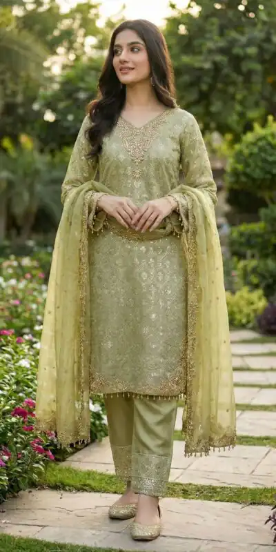 ZSR 3158 Pista in Organza Silk Lace Work & Embroidery Work Salwar Suit . Get it for ₹2399. Delivery 4-6 Working Days. Shop now. | Jump Suits, Straight Suits, Tops & Bottoms, Track Suits, Trendy Wear, Casual Suits, Creative suits, Designer Suits, Palazzo Suits, Party Wear Suits, Patiala Suits, Salwar suit