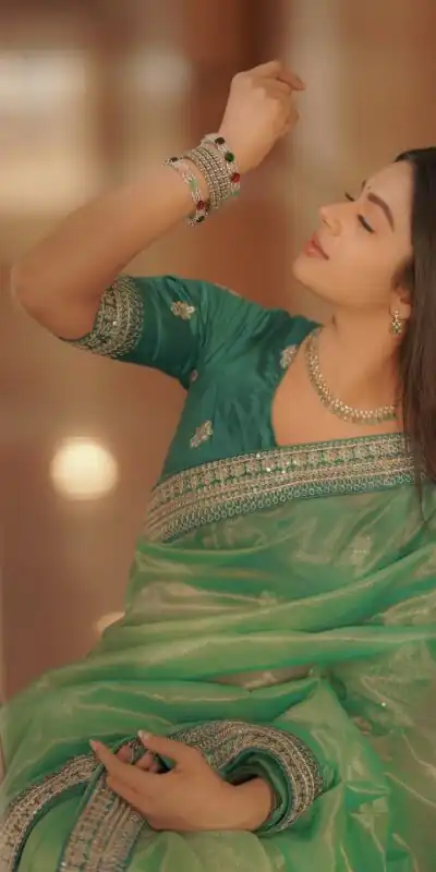 JR 657 Pista with Sequins Work & Embroidery Work Twill Net Saree . Exclusive Offer ₹1599. Delivery 4-6 Working Days. Shop now. | Bollywood Sarees, Creative Sarees, Designer Sarees, Embroidered Sarees, Ethnic Saree, Modern Digital sarees, Party Wear Sarees, Sarees