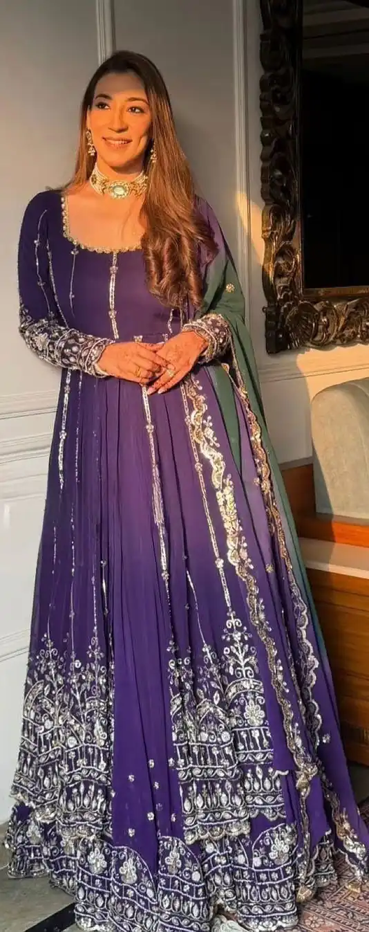 RTC 5949 Purple in Faux Georgette Lace Work & Digital Print Lehenga Choli . Grab it for ₹2449. Delivery 4-6 Working Days. Shop now. | Bollywood Lehenga, Creative Lehenga, Designer Lehenga, Embroidered Lehenga, Lehenga, Party Wear Lehenga