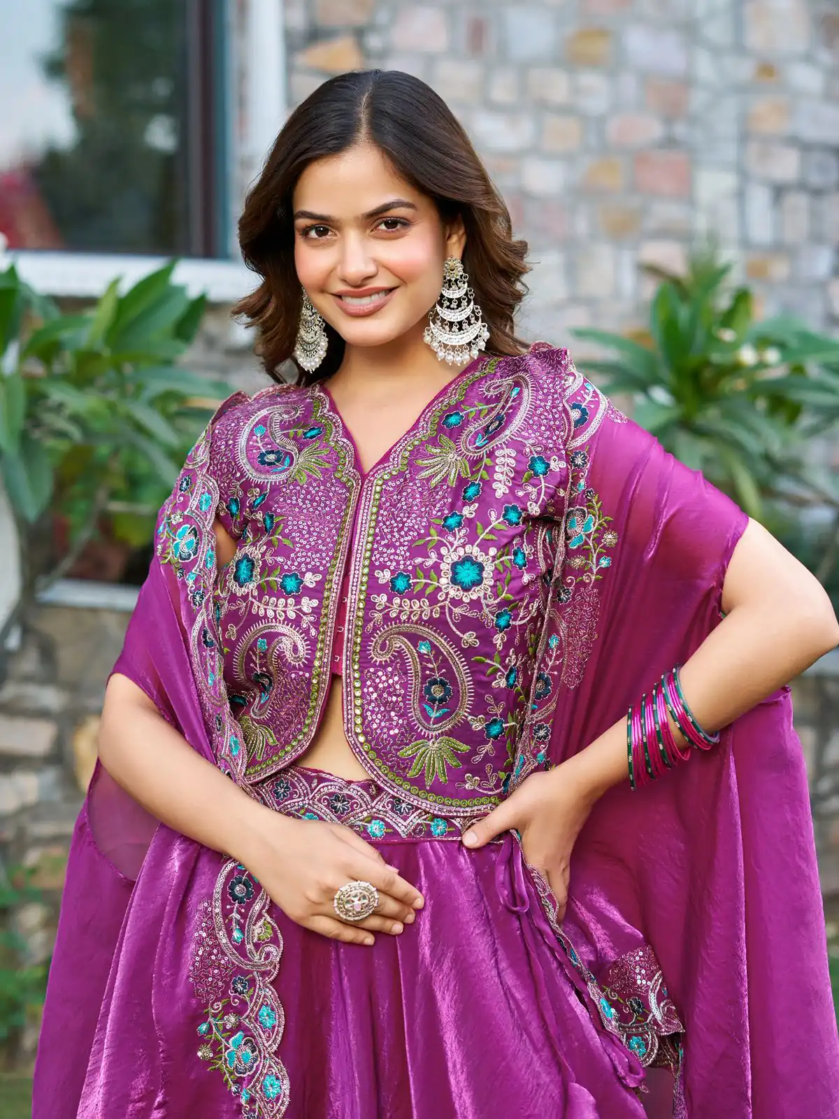 Ram 141 Purple Fendy Silk Lehenga Choli with Embroidery Work. Available at ₹3099 only. Delivery 4-6 Working Days. Shop now. | Bollywood Lehenga, Creative Lehenga, Designer Lehenga, Embroidered Lehenga, Lehenga, Party Wear Lehenga