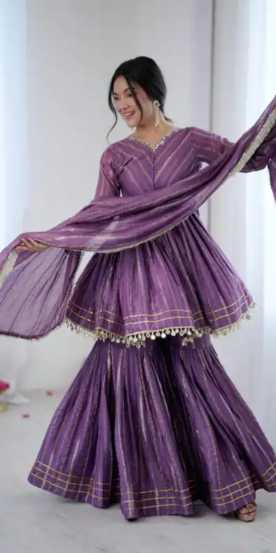 SRK 5300 Purple Mal Chanderi With Lace Work & Mirror Work Salwar Suit . Get it for ₹2099. Delivery 4-6 Working Days. Shop now. | Jump Suits, Straight Suits, Tops & Bottoms, Track Suits, Trendy Wear, Casual Suits, Creative suits, Designer Suits, Palazzo Suits, Party Wear Suits, Patiala Suits, Salwar suit