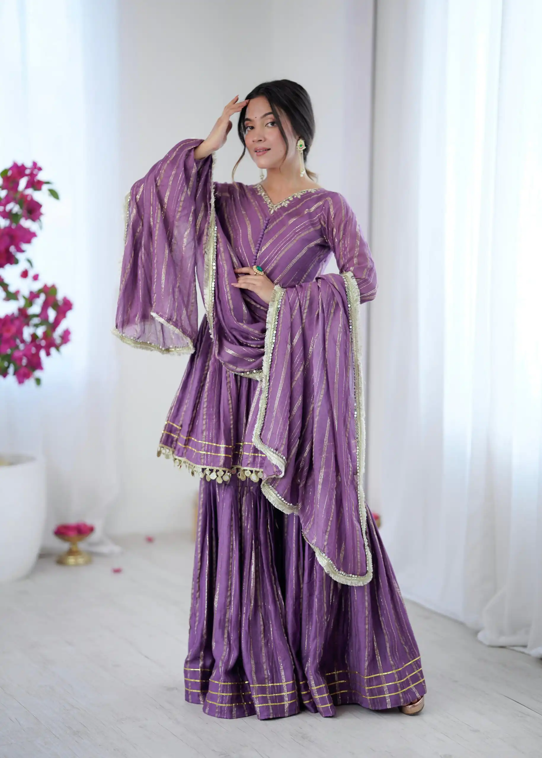 SRK 5300 Purple Mal Chanderi With Lace Work & Mirror Work Salwar Suit . Get it for ₹2099. Delivery 4-6 Working Days. Shop now. | Jump Suits, Straight Suits, Tops & Bottoms, Track Suits, Trendy Wear, Casual Suits, Creative suits, Designer Suits, Palazzo Suits, Party Wear Suits, Patiala Suits, Salwar suit