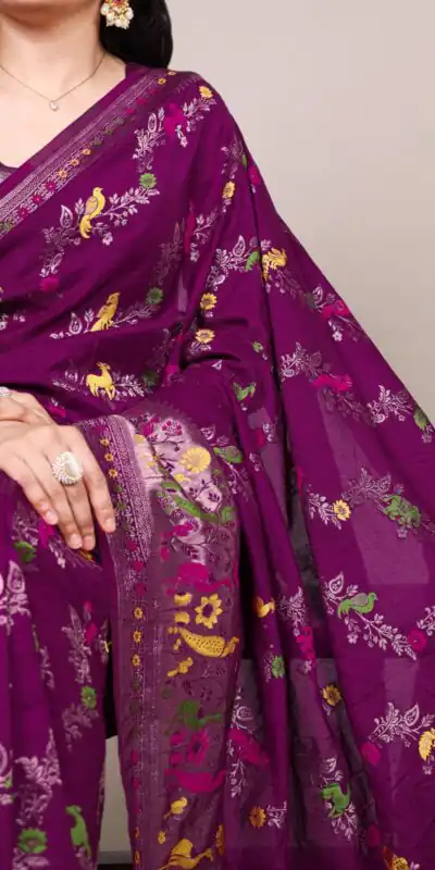 YNF 7907 Purple Nylon Weaving Work Saree Perfect for Wedding, Party, Baby Shower, Holi, Ethnic Day – . Available at ₹2149 only. Delivery 4-6 Working Da | Bollywood Sarees, Creative Sarees, Designer Sarees, Embroidered Sarees, Ethnic Saree, Modern Digital sarees, Party Wear Sarees, Sarees