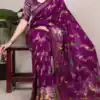 YNF 7907 Purple Nylon Weaving Work Saree Perfect for Wedding, Party, Baby Shower, Holi, Ethnic Day – . Available at ₹2149 only. Delivery 4-6 Working Da | Bollywood Sarees, Creative Sarees, Designer Sarees, Embroidered Sarees, Ethnic Saree, Modern Digital sarees, Party Wear Sarees, Sarees