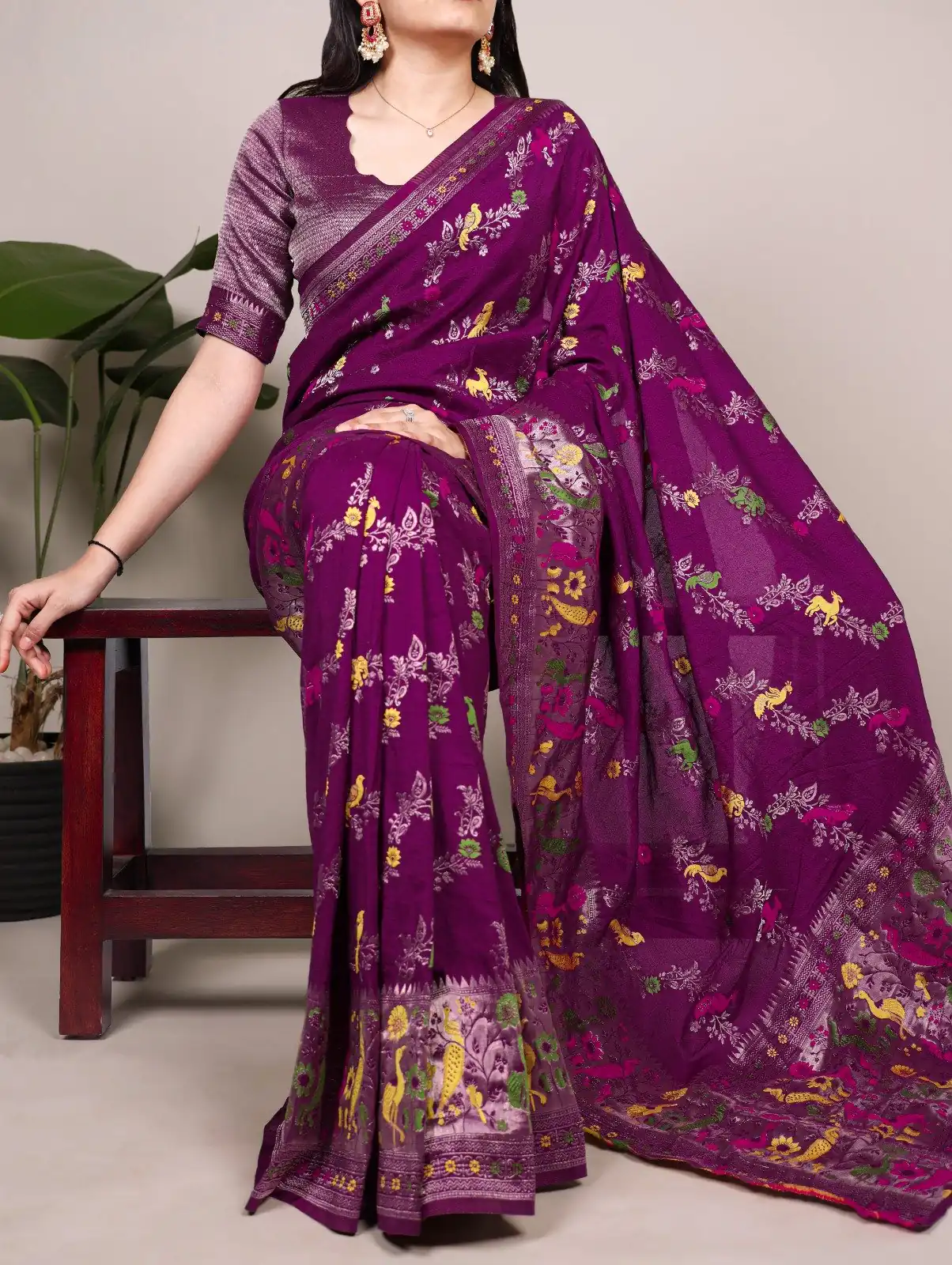 YNF 7907 Purple Nylon Weaving Work Saree Perfect for Wedding, Party, Baby Shower, Holi, Ethnic Day – . Available at ₹2149 only. Delivery 4-6 Working Da | Bollywood Sarees, Creative Sarees, Designer Sarees, Embroidered Sarees, Ethnic Saree, Modern Digital sarees, Party Wear Sarees, Sarees