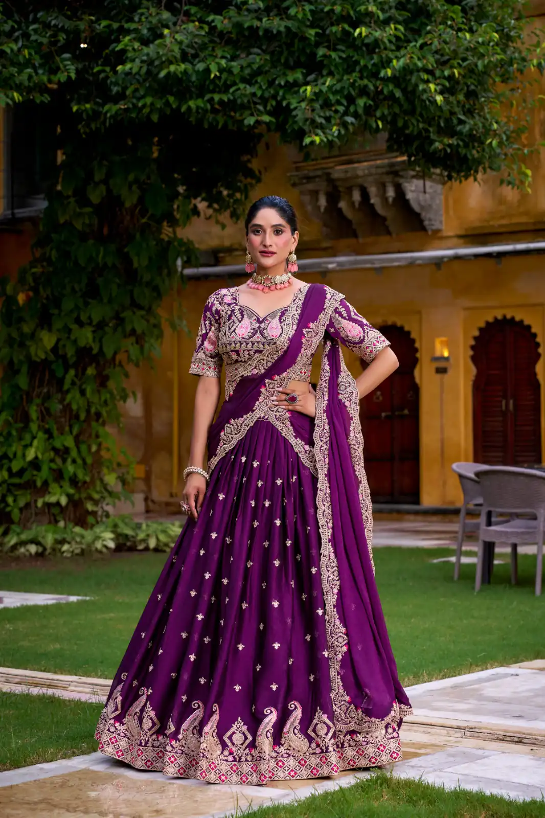 LNB 1456 Purple Color Rangoli Crush Sequins Thread Lehenga Choli . Exclusive Offer ₹3999. Delivery 4-6 Working Days. Shop now. | Bollywood Lehenga, Creative Lehenga, Designer Lehenga, Embroidered Lehenga, Lehenga, Party Wear Lehenga