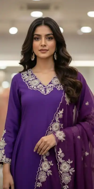 LG 2053 Purple Roman Silk Salwar Suit Perfect for Wedding, Party, Eid, Holi, Cultural Events – . Exclusive Offer ₹2099. Delivery 4-6 Working Days. | Jump Suits, Straight Suits, Tops & Bottoms, Track Suits, Trendy Wear, Casual Suits, Creative suits, Designer Suits, Palazzo Suits, Party Wear Suits, Patiala Suits, Salwar suit