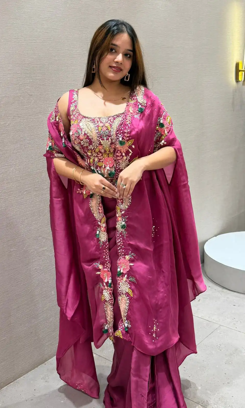 BE 425 Rani Pink Color Rangoli Silk Dhoti Suit with Embroidery Work. Best Price ₹1999. Delivery 4-6 Working Days. Shop now. | Jump Suits, Straight Suits, Tops & Bottoms, Track Suits, Trendy Wear, Casual Suits, Creative suits, Designer Suits, Palazzo Suits, Party Wear Suits, Patiala Suits, Salwar suit